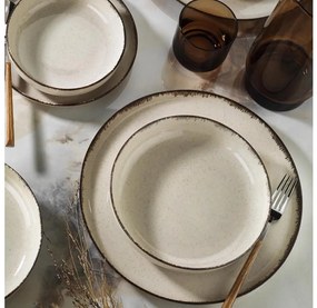 16 részes bézs porcelán étkészlet