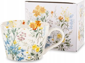 Porcelán bögre Elegáns Tavaszi Virágos pasztell színek virágok