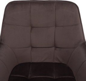 Design fotel, szürkésbarna Velvet/fekete, PETIN