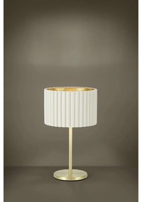 Eglo 39766 Tamaresco asztali lámpa, texturált burával, arany díszítéssel, fehér, E27 foglalattal, max. 1x40W, IP20