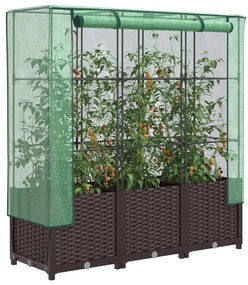 rattan megjelenésű magaságyás melegháztakaróval 120x40x138 cm