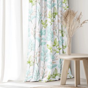 Goldea pamut drapéria deluxe - festett levelek 160x160 cm