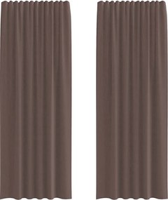 vidaXL 2 db barna fátyolfüggönyök fülecske tetejével 140x260 cm