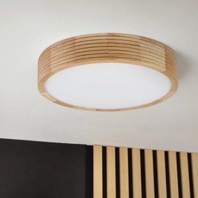 Fürdőszobai mennyezeti lámpatest LINARO 3xE27/15W/230V IP54 tölgy, átmérő 37 cm