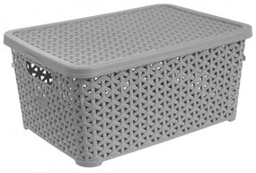 Orion Box fedéllel RATAN, 10 l, szürke