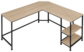 tectake 404232 hamilton íróasztal 138x138x75,5cm - könnyű fa, tölgy sonoma