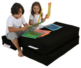 Fekete gyerek kanapé 100 cm Nier – Floriane Garden