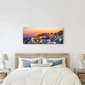 Kép - Santorini alkonyatkor (120x50 cm)