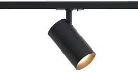 Modern fekete spotlámpa 1 fázisú sínrendszerhez - Iconic Mark