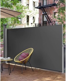 Oldalsó napellenző erkélyre és teraszra 300 x 160, cm, füstszürke