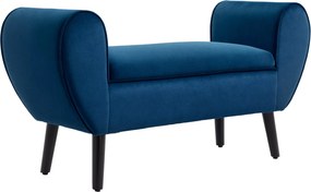 HOMCOM Kárpitozott Tároló Padlófotel Hálószobába és Előszobába, 118x42x66cm, Kék | Aosom