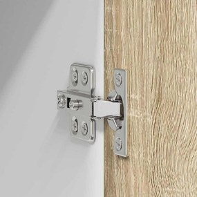 Függő szekrény Riga 2 pcs Sonoma tölgy és fehér 30 x 31 x 80 cm