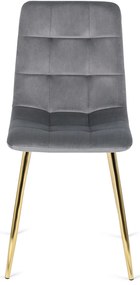 YORK szék, szürke, velúr