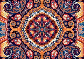 Fotótapéta Bohém minták Paisley virágok és vinil geometria 416x254 +ragasztó