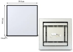 Brilagi - LED Mennyezeti lámpa SLIMFRAME LED/58W/230V 60x60 cm fekete