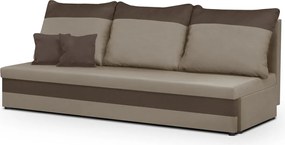 GUSTO Háromszemélyes kinyitható kanapé Világosbarna/sötétbarna