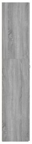 szürke sonoma színű szerelt fa cipősszekrény 80x35,5x180 cm