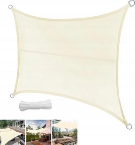Kerti Napvitorla Vízálló 3x4 Napellenző Bézs Árnyékoló