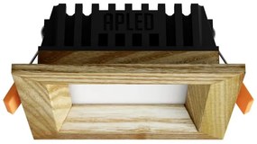 APLED - LED Lámpa SQUARE WOODLINE LED/3W/230V 4000K 9x9 cm kőris tömör fa