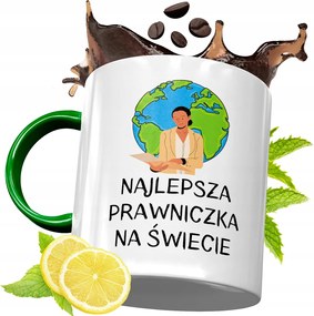 Zöld Bögre Ügyvédnőnek Ajándék, fényképes nyomattal