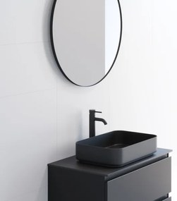 BATH DELUXE 01-080-09-02-00 - BORGSTED fürdőszobai tükör, 80 cm, fekete