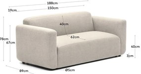 Bézs kanapé 188 cm Neom – Kave Home