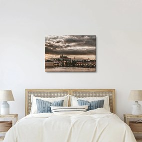 Prágai vár a félhomályban képe (70x50 cm)
