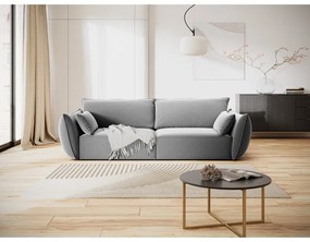 Világosszürke bársony kanapé 208 cm Vanda – Mazzini Sofas
