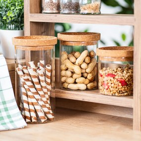 4Home Cork üvegedény fedővel, 1000 ml, 1000 ml