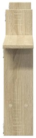 2 db sonoma tölgy színű szerelt fa fali polc 50 x 12 x 50 cm
