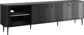 Vesper 3D TV-szekrény 187 cm - fekete / fekete lábak