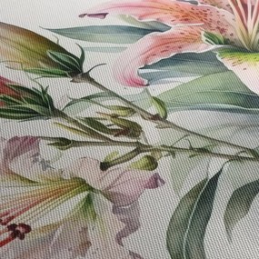 Kép - Liliomok, illusztrációk (120x50 cm)