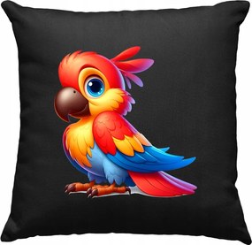 Gyerek színes papagáj párna 5 fekete