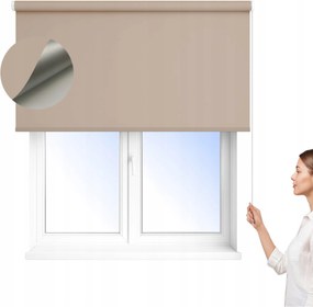 Fali roló, 25 mm-es átmérőjű, Termo Silver, 100%-os fényzárás, méret: 140x160 cm