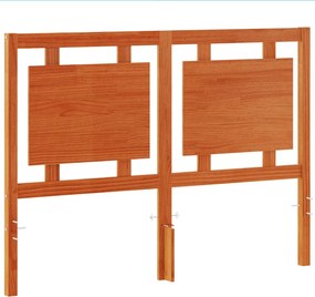 vidaXL viaszbarna tömör fenyőfa fejtámla 135 cm