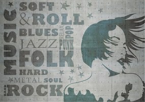 Fotótapéta flizelina Zenei profil Rock Pop Jazz szürke háttér 250x175 +ragasztó