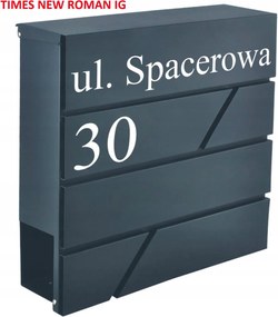 Postaláda Újságtartó Antracit Házszám Uv Nyomtatás