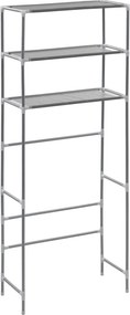 vidaXL 3-szintes ezüstszínű alumínium tárolóállvány 69 x 28 x 169 cm