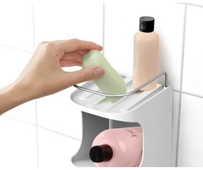 Fehér öntapadós műanyag fürdőszoba polc Capsule - Joseph Joseph