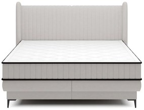 Kontinentális franciaágy 140 cm Dalmo 140 (ágyráccsal) (tárolóhellyel) (szürke + fekete) . 1099664