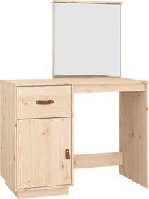 vidaXL tömör fenyőfa fésülködőasztal 95 x 50 x 134 cm