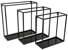 Fali polc 35x35 cm fekete