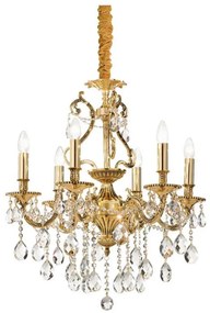 Ideal Lux - Kristály csillár láncon GIOCONDA 6xE14/40W/230V átm. 62 cm arany