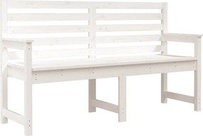 vidaXL fehér tömör fenyőfa kerti pad 159,5x48x91,5 cm