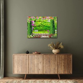 Kép - Varázslatos kert hattyúkkal (70x50 cm)