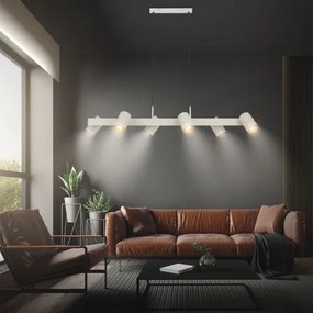 Briloner 4058064 - ERA zsinóros függeszték 6xGU10/10W/230V krémszínű