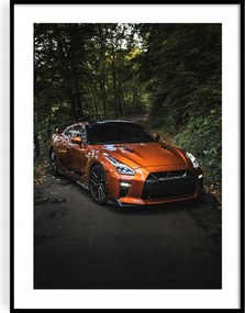 Poszter 50x70 Nissan Gt-r, Ikonikus autó, Autó-Motor Sport ikon