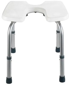 WENKO 206051100-Zsámoly SECURA 46x53,5 cm fehér/ezüst