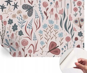 Dekoratív öntapadós fotótapéta Hálószobába Virágok rovarok 152x104 cm