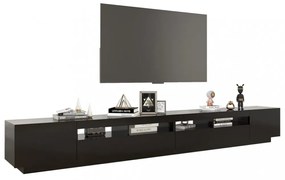 fekete TV-szekrény LED-lámpákkal 300 x 35 x 40 cm